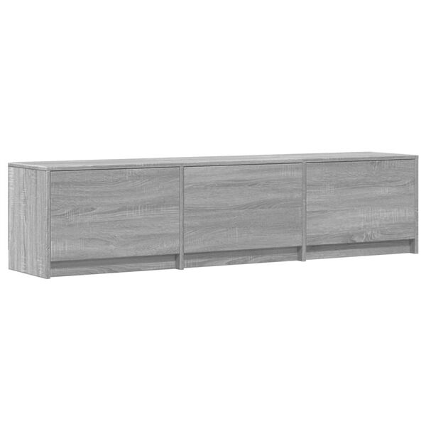 vidaXL Meuble TV Gris Sonoma 165 x 34 x 40 cm Bois d'ing&eacute;nierie