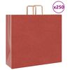 vidaXL Sacs en papier 250 pcs avec poign&eacute;es rouge 54x15x49 cm