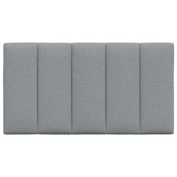 vidaXL Coussin de t&ecirc;te de lit Hanko gris clair 80 cm tissu