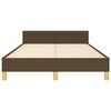 vidaXL Cadre de lit sans matelas marron foncé 120x200 cm tissu