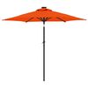 vidaXL Parasol de jardin avec m&acirc;t en acier terre cuite 225x225x212 cm