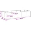 vidaXL Jardini&egrave;re rouill&eacute; 200x80x40 cm acier inoxydable