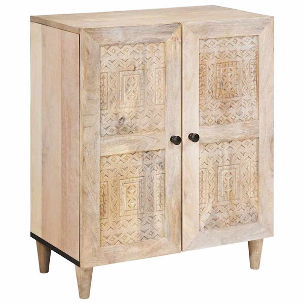vidaXL Buffet 3 pcs Blanc 60 x 33 x 75 cm bois de manguier massif