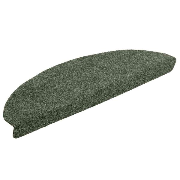 vidaXL Tapis d'escalier autocollants 30 pi&egrave;ces 65 x 21 x 4 cm Vert Demi-rond Grand