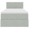 vidaXL Lit de Rangement avec matelas Gris clair 90 x 190 cm Velours