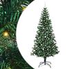 vidaXL Sapin de No&euml;l artificiel pr&eacute;-&eacute;clair&eacute; Vert 240 cm PVC et m&eacute;tal