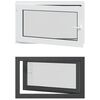 vidaXL Fen&ecirc;tre de sous-sol RISOR 100 x 50 cm PVC et verre Anthracite