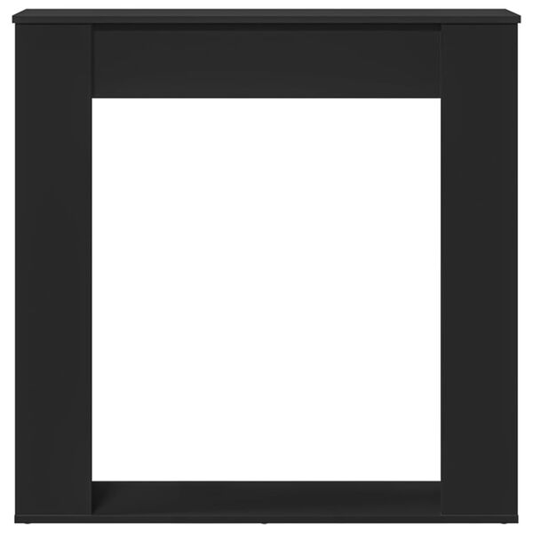 VidaXL Cadre de cheminée noir 100x20x100 cm bois d'ingénierie
