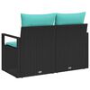 vidaXL Canap&eacute; de jardin avec coussin 120 x 62 x 69 cm polyrotin