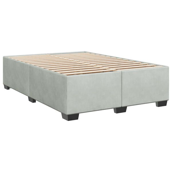 vidaXL Cadre de lit sans matelas gris clair 160x200 cm velours