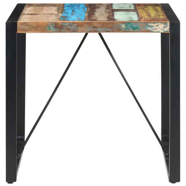 vidaXL Table à manger 80x80x75 cm bois de récupération massif