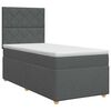 vidaXL Lit boxspring avec matelas Gris fonc&eacute; Simple Tissu
