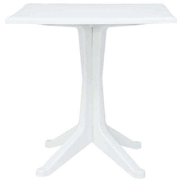 vidaXL Table de Jardin Blanc 70 x 70 x 71.7 cm Plastique