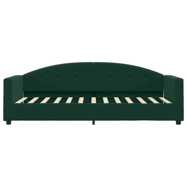 vidaXL Lit de jour avec matelas vert foncé 90x200 cm velours