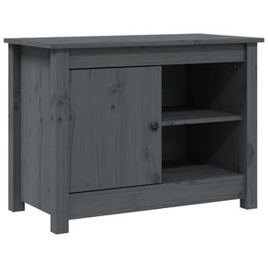 vidaXL Meuble TV Gris 70x36,5x52 cm Bois de pin massif