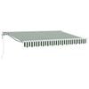 vidaXL Auvent r&eacute;tractable &eacute;lectrique Vert et blanc 3 x 2,5 m