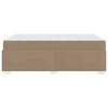 vidaXL Cadre de lit avec matelas Cappuccino 120 x 190 cm tissu