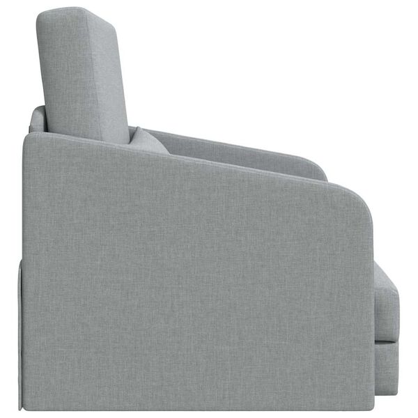 vidaXL Canap&eacute;-Lit 60cm Gris clair tissu