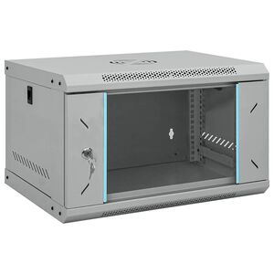 vidaXL Armoire r&eacute;seau avec stockage Gris 53 x 45 x 30 cm Acier