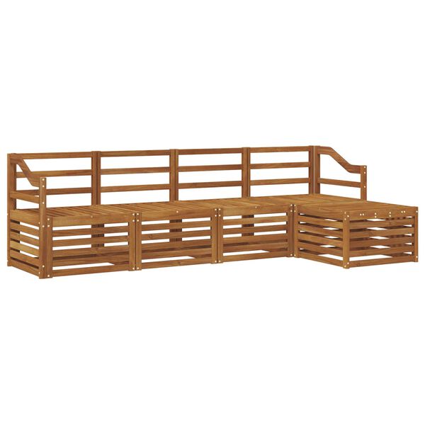 vidaXL Ensembles de canap&eacute;s 5 pcs Naturel Bois d'Acacia Massif