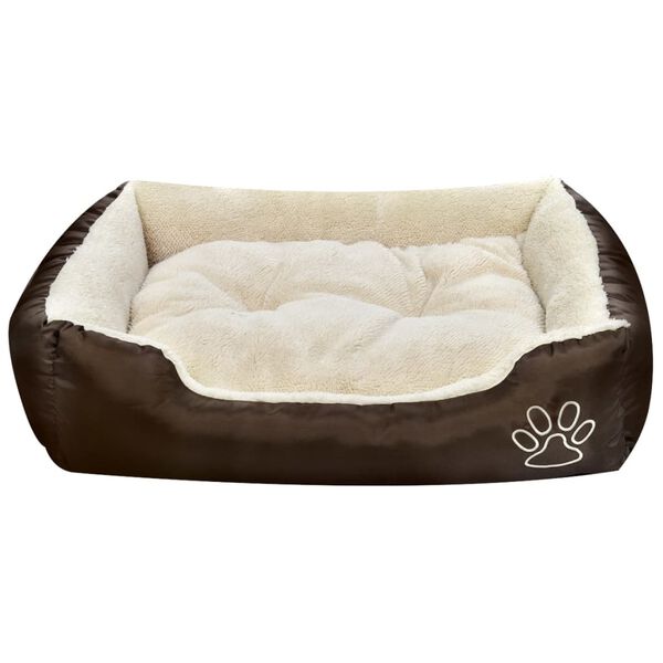 vidaXL Lit chaud pour chiens avec coussin rembourrée L