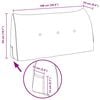 vidaXL Coussin de Dos Gris fonc&eacute; 100 x 24 x 50 cm Velours