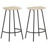 vidaXL Tabourets de bar lot de 2 bois de manguier massif