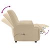 vidaXL Fauteuil inclinable Cr&egrave;me Similicuir daim