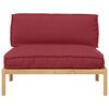 vidaXL Ensemble de Canap&eacute;s avec coussin Uni Bordeaux 120 x 92 x 69 cm