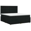 vidaXL Lit boxspring avec matelas Noir 140 x 190 cm Tissu
