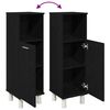 vidaXL Cabinet de salle de bain avec porte Ch&ecirc;ne noir 30 x 30 x 95 cm