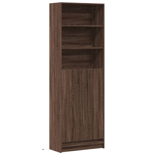 vidaXL Buffet haut avec LED chêne marron 69x32,5x200cm bois ingénierie