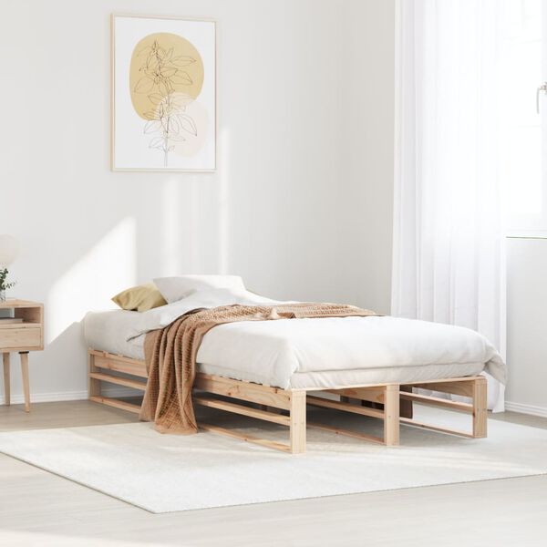 vidaXL Cadre de lit sans matelas 100x200 cm bois massif de pin