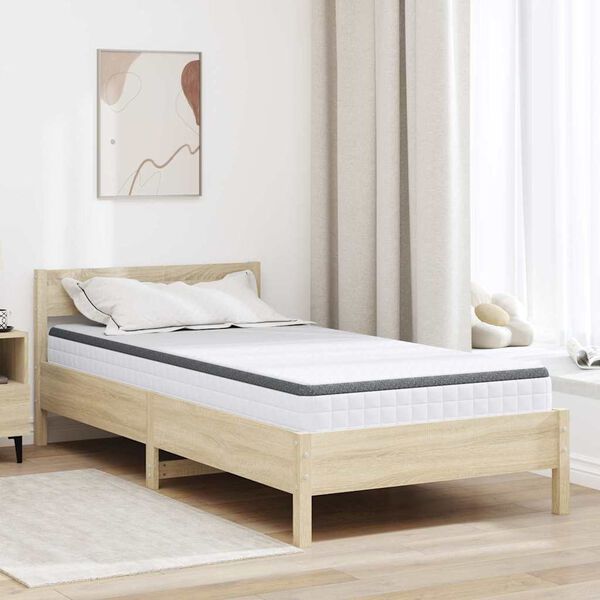 vidaXL Matelas Blanc et Gris 90 x 190 cm Printemps Bonell