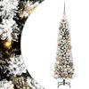 vidaXL Sapin de No&euml;l artificiel Blanc 120 cm PVC, m&eacute;tal et plastique