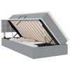 vidaXL Lit avec rangement et matelas Gris clair 90 x 190 cm Velours