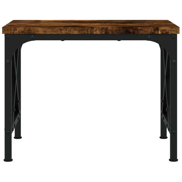 vidaXL Support d'imprimante chêne fumé 40x30x31 cm bois d'ingénierie