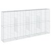 vidaXL Panier gabion avec couvercle 400x50x200 cm fer galvanis&eacute;