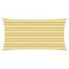vidaXL Voile d'ombre Jaune et blanc 2,5 x 6 m HDPE