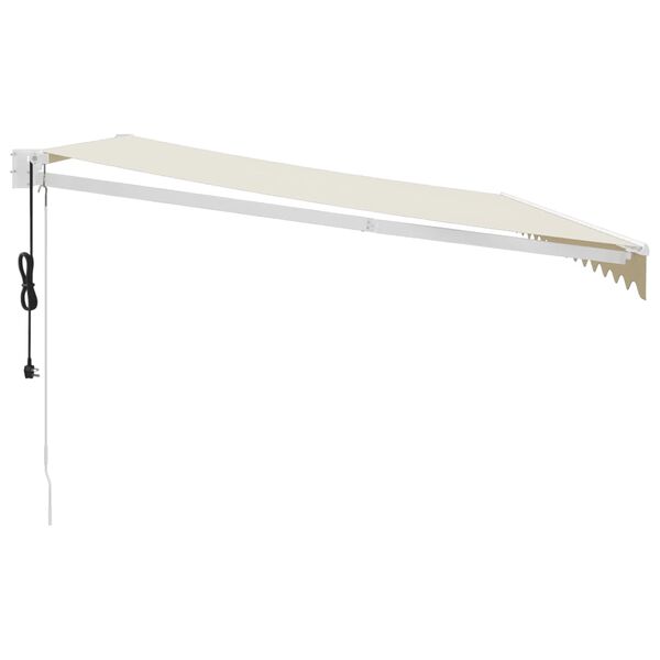 vidaXL Auvent rétractable automatique crème 4x3 m