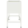 vidaXL Bac de jardin sur&eacute;lev&eacute; Blanc 60 x 26 x 48 cm Acier