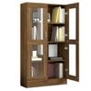 vidaXL Armoire &agrave; vitrine Ch&ecirc;ne brun 82,5x30,5x150 cm Bois d'ing&eacute;nierie