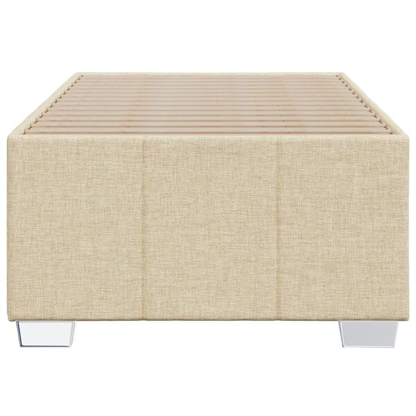 vidaXL Cadre de lit sans matelas cr&egrave;me 80x200 cm tissu