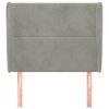 vidaXL T&ecirc;te de lit avec oreilles Gris clair 83x23x118/128 cm Velours