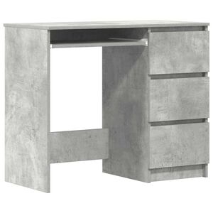 vidaXL Bureau Gris béton 90x45x76 cm Bois d’ingénierie