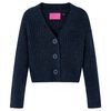 vidaXL Cardigan tricot&eacute; pour enfants bleu marine 140
