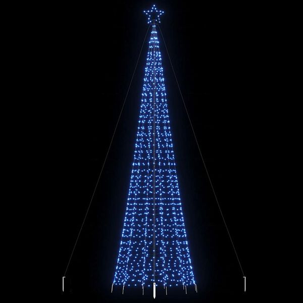 vidaXL Sapin de No&euml;l &agrave; LED avec pointes 1534 LED bleu 500 cm