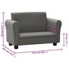 vidaXL Canap&eacute; pour enfants avec tabouret Gris Similicuir