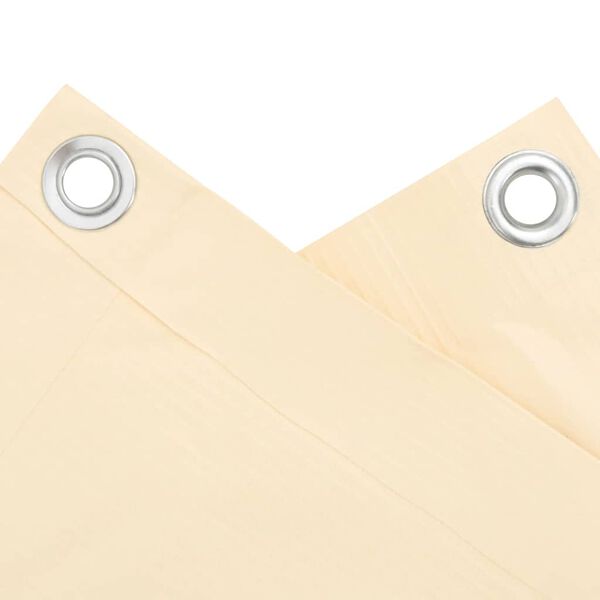 vidaXL &Eacute;cran d'intimit&eacute; de balcon cr&egrave;me 1000x120 cm PVC