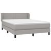 vidaXL Sommier &agrave; lattes de lit avec matelas Gris clair 140x190cm Tissu